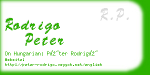rodrigo peter business card